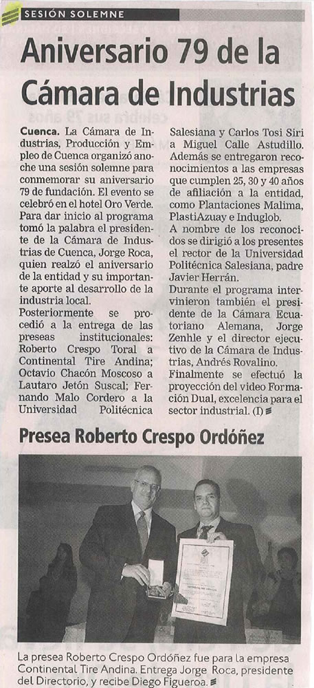 Aniversario 79 de la Cámara de Industrias